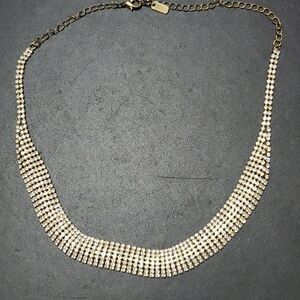 Christina Collection rhinestone necklace 18-19" statement